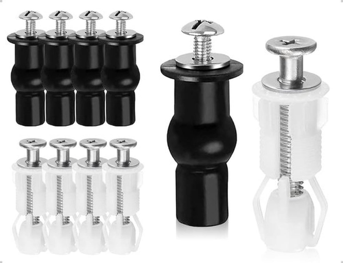 WC-Brilbevestiging 8 Stuks - Toiletzitting Bevestiging - Rubber/Uitbreidingsbouten - Roestvrij Staal - Betrouwbaar en Stabiel - Comfortabel Gebruik