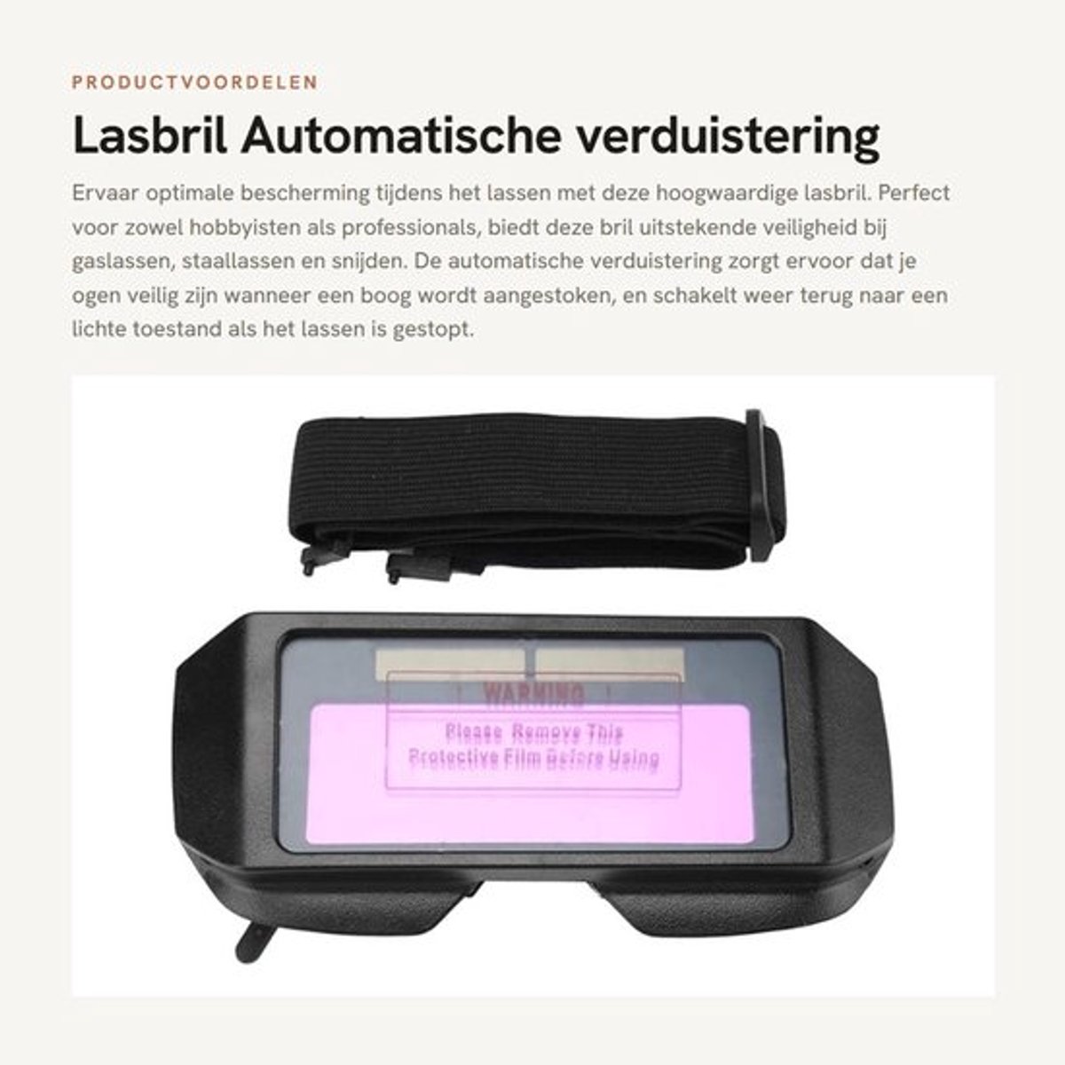 Lasbril met automatische verduistering - Zonne-energie - UV-bescherming - Infraroodbescherming - Verblindingsbescherming - Veiligheidsbril voor lassen - Lasgoggles