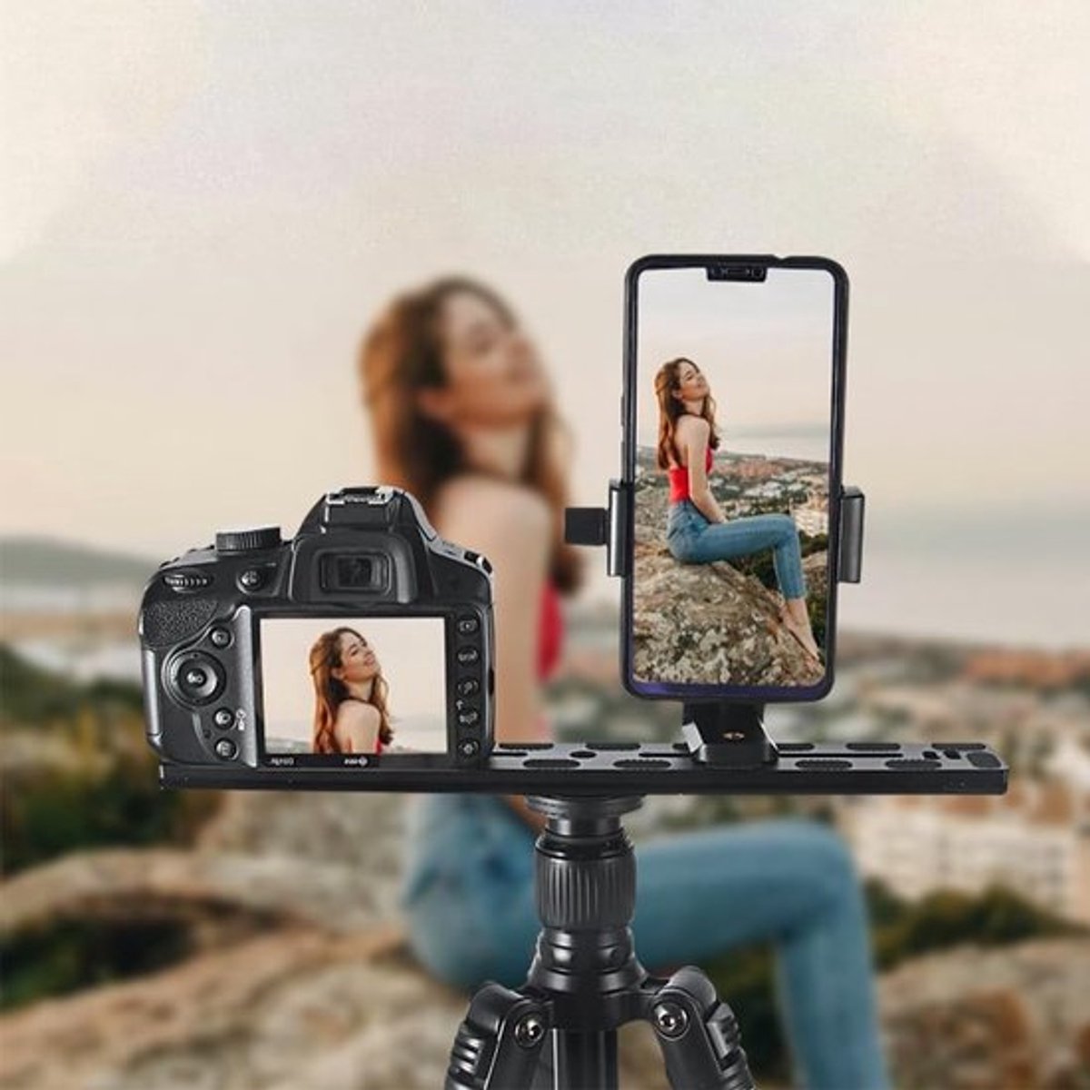 Snelkoppelingsplaat voor Camerastatief met Antislip Rubber