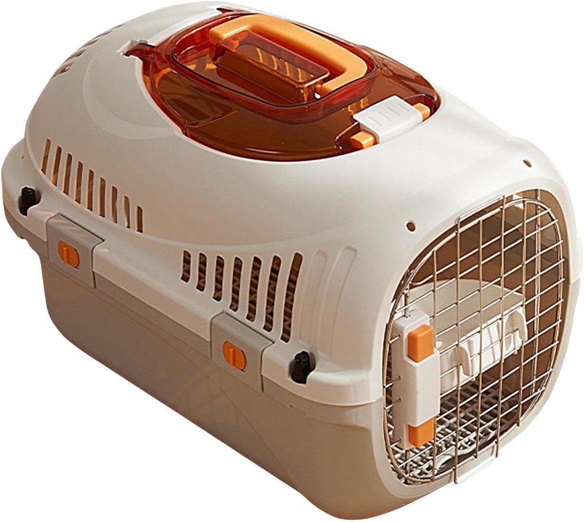 Transportbox Huisdieren - Draagtas Kat - Veilig Vervoer - Robuust PP Materiaal - 49.5x32x32.6 cm - Wit