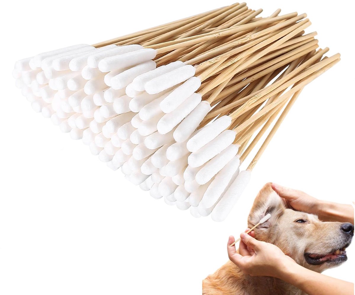 Honden wattenstaafjes voor oorreiniging, 200 stuks, lang