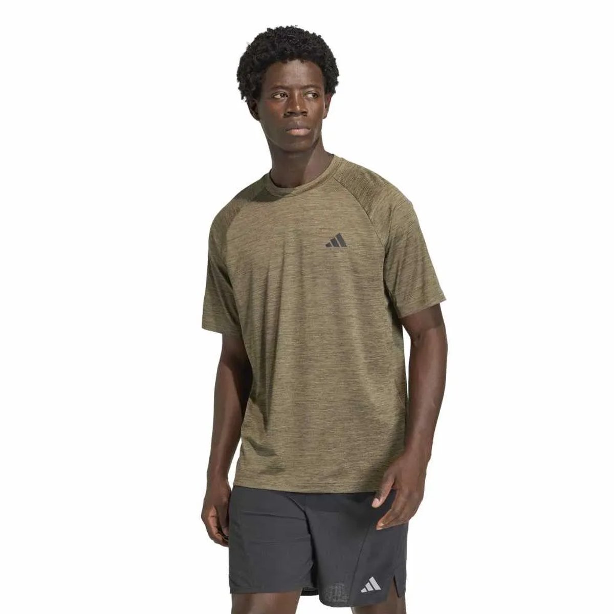 Adidas Tech Essentials Workout T-shirt Met Korte Mouwen Regular Man Olijf