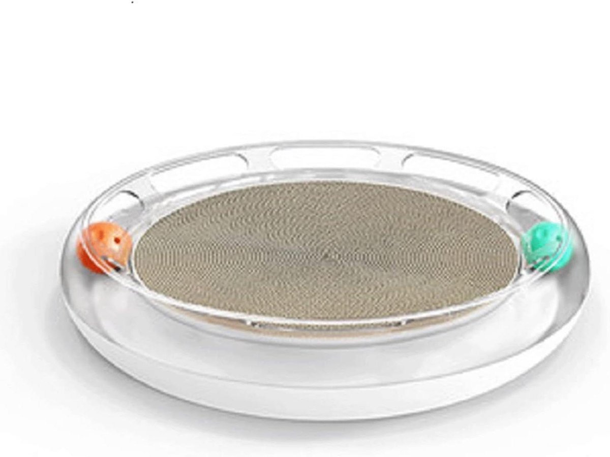 Krabpaal voor Katten - Krabplank Kattenmand - Katten Spelen - Omringend Ontwerp - 440x440x71 mm - Wit
