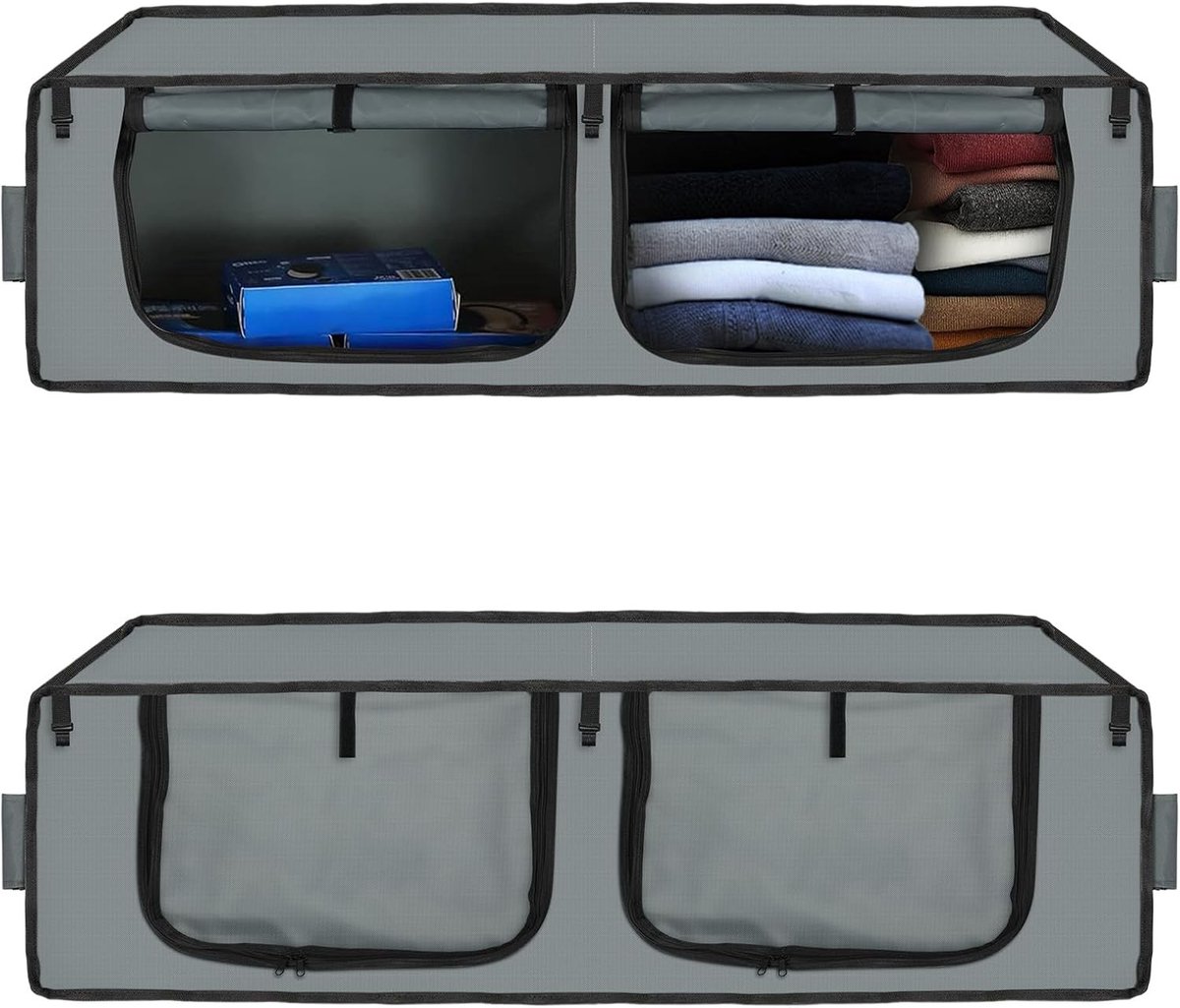 Campingkast - Grijs - 106 x 35 x 35 cm - Opvouwbare Oxford Stof Opbergkast - Voor Camping en Camper