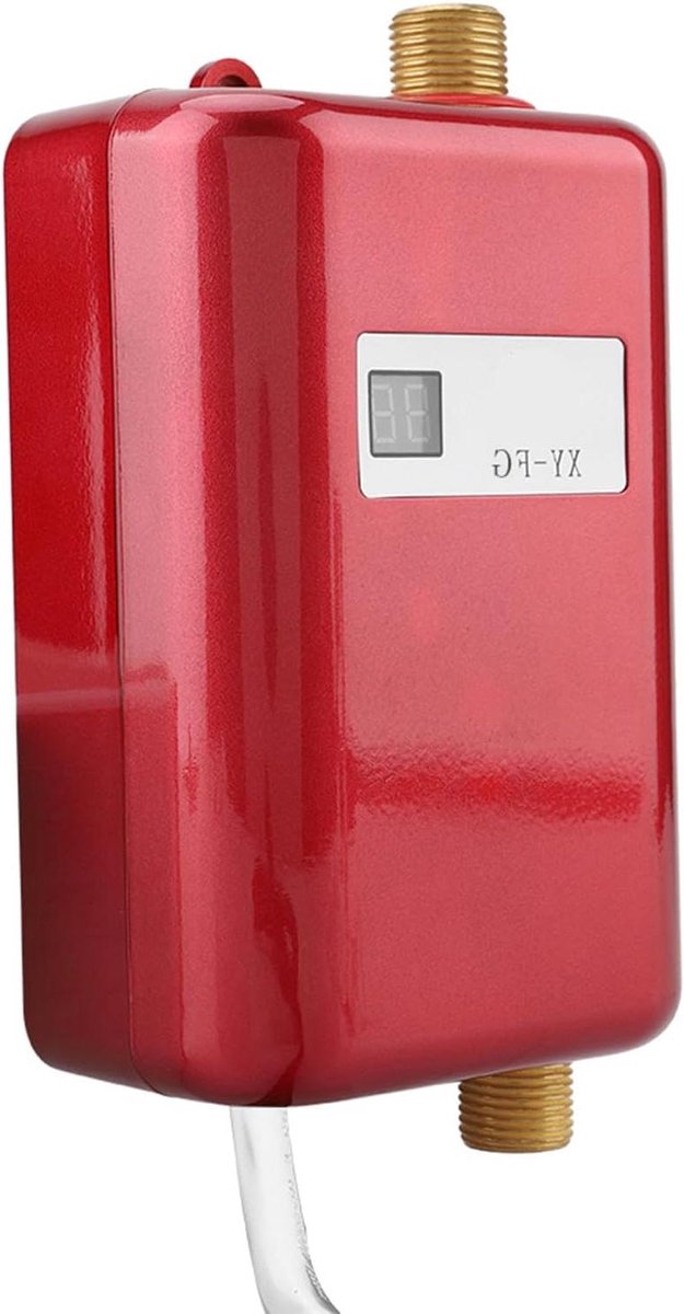 Elektrische Waterverwarmer - Mini Boiler - Direct Warm Water - Digitaal LCD Display - 3800W - Rood