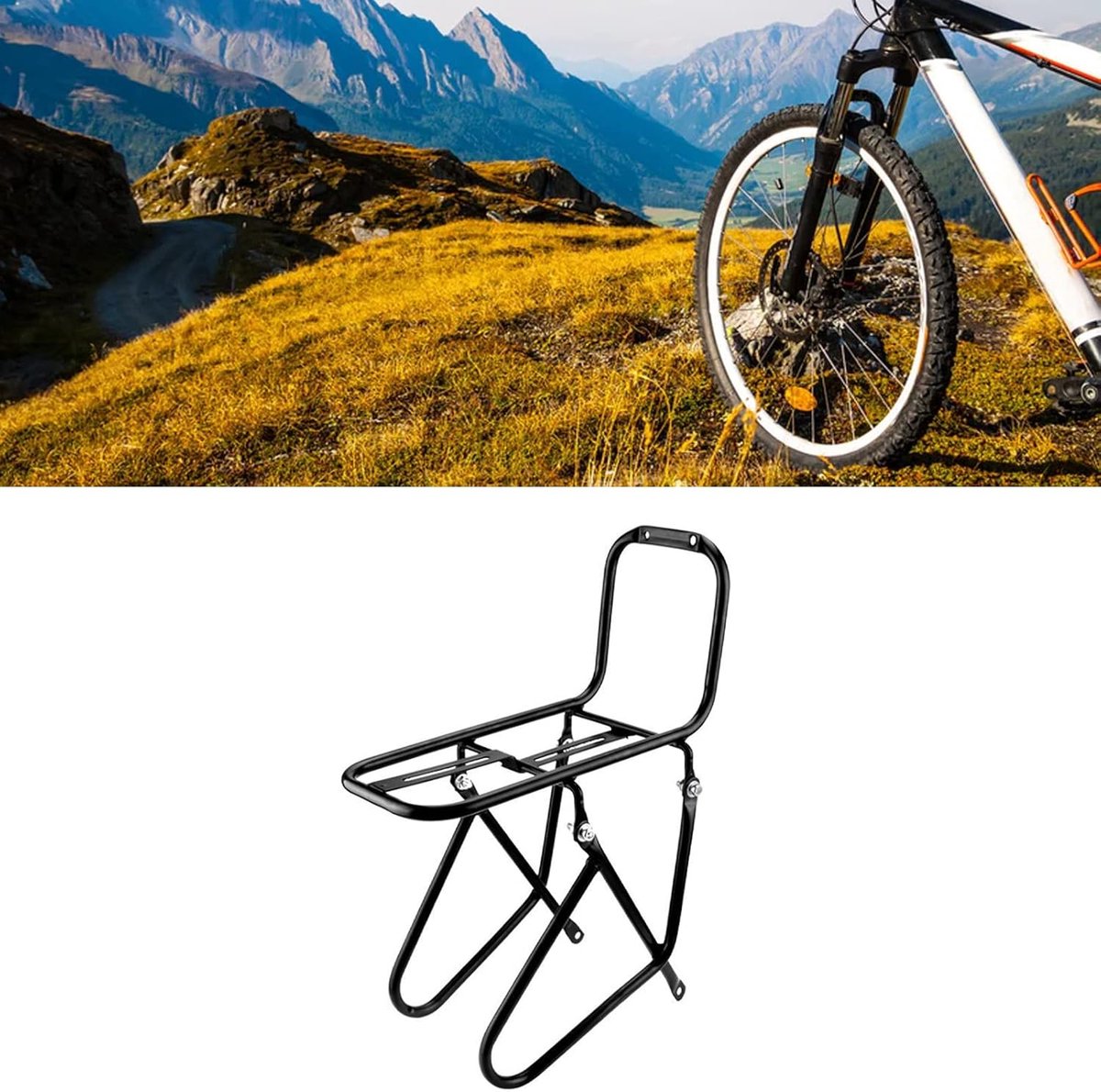 Fietsmand Voor - Bagagedrager Fiets - Extra Opslag - Sterke Stalen Constructie - 25x15x15cm - Zwart