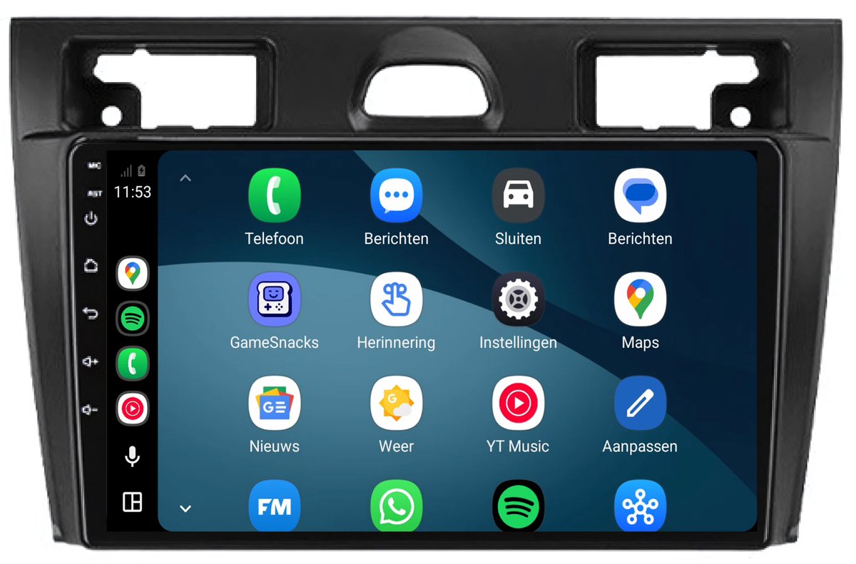 CarPlay autoradio geschikt voor Ford Fiesta | 2006 t/m 2008 | Cartronix CTX-7014 | 2006 2007 2008 | 9 inch | Android 15 | Draadloos Apple CarPlay & Android Auto | 2GB + 32GB | Bluetooth & Wifi