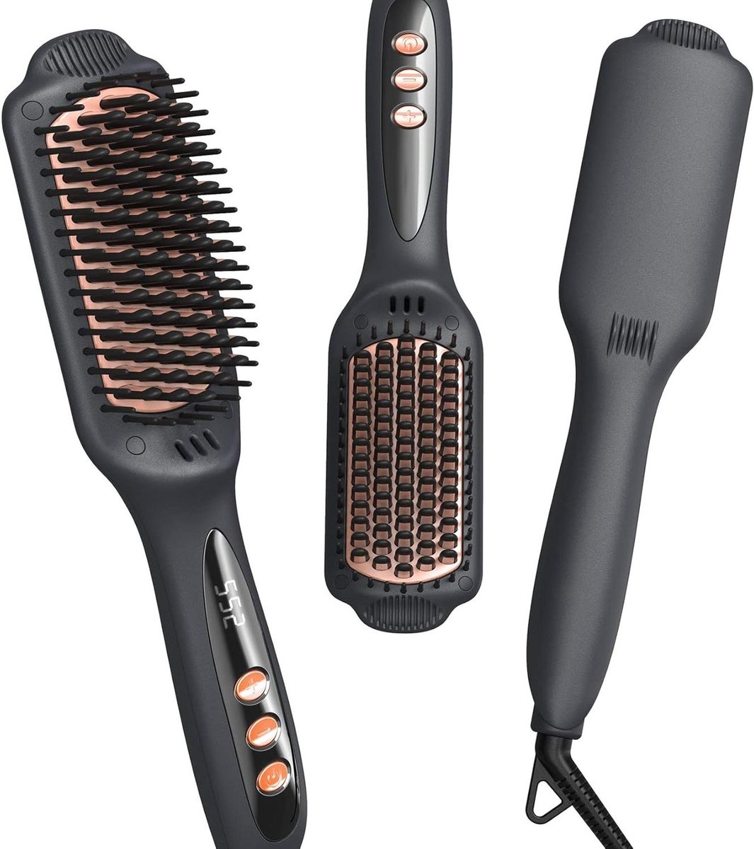 Keramische Stijlborstel - Heteluchtborstel Gladmakend - Haar Snel Stylen - Ionen Technologie - 13 x 4 x 4 cm - Wit