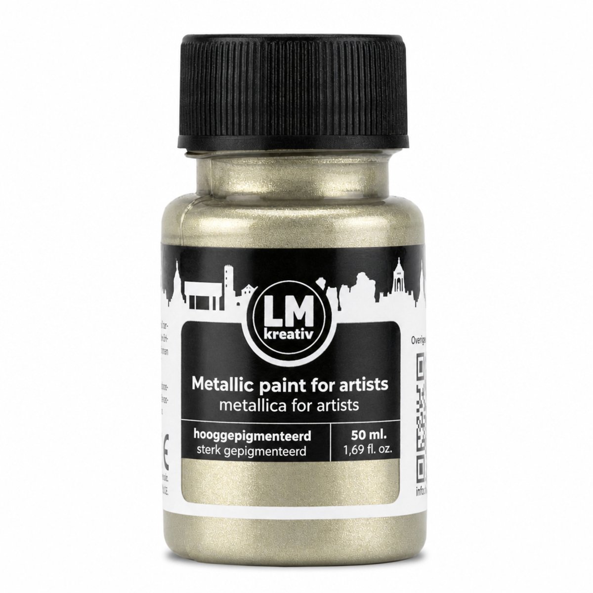 LM-Kreativ Acrylverf - Metallic Look - Lichtvast en Waterbestendig - Op Waterbasis - Platina - 50 ml