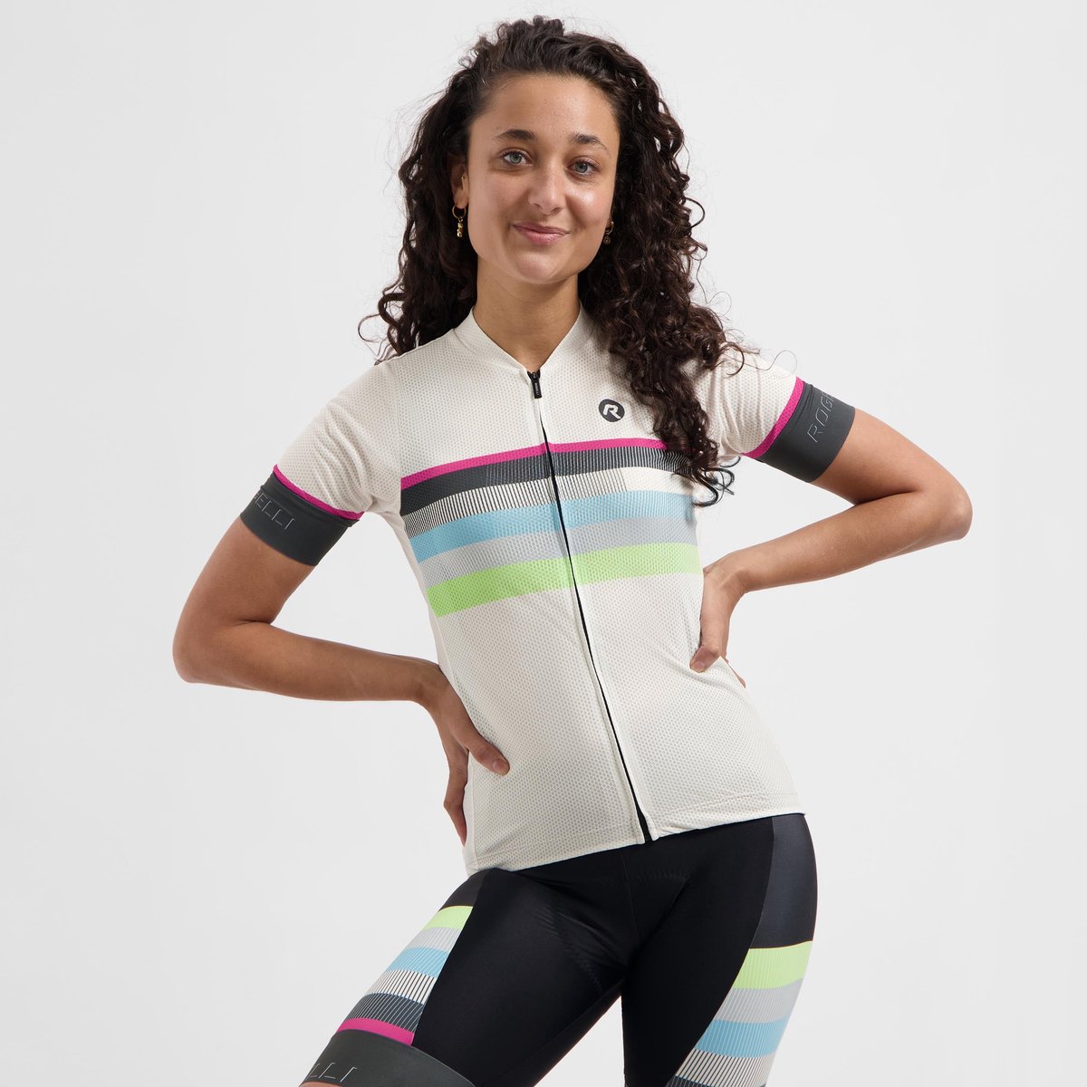 Rogelli Impress II Dames Fietsshirt - Korte Mouw - Sand