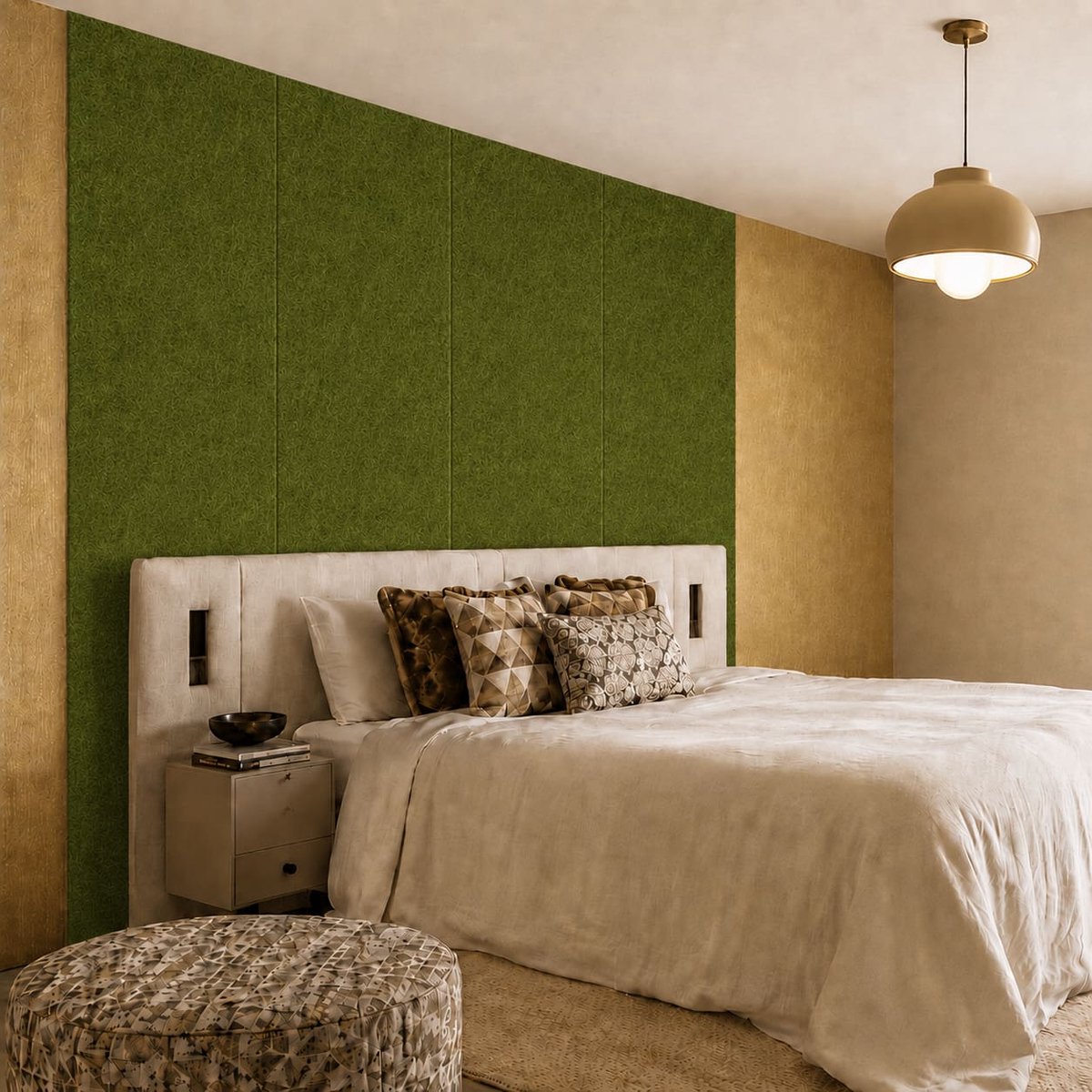 Vilt Wandpaneel - Varengroen - 60x100cm - Kamer26