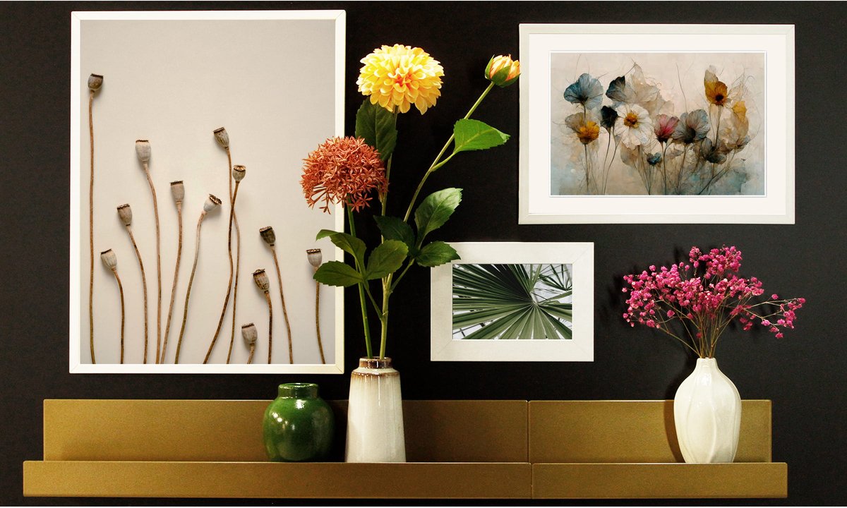 Design Magneetbord - Mat Zwart Soft - 60x140cm - Kamer26