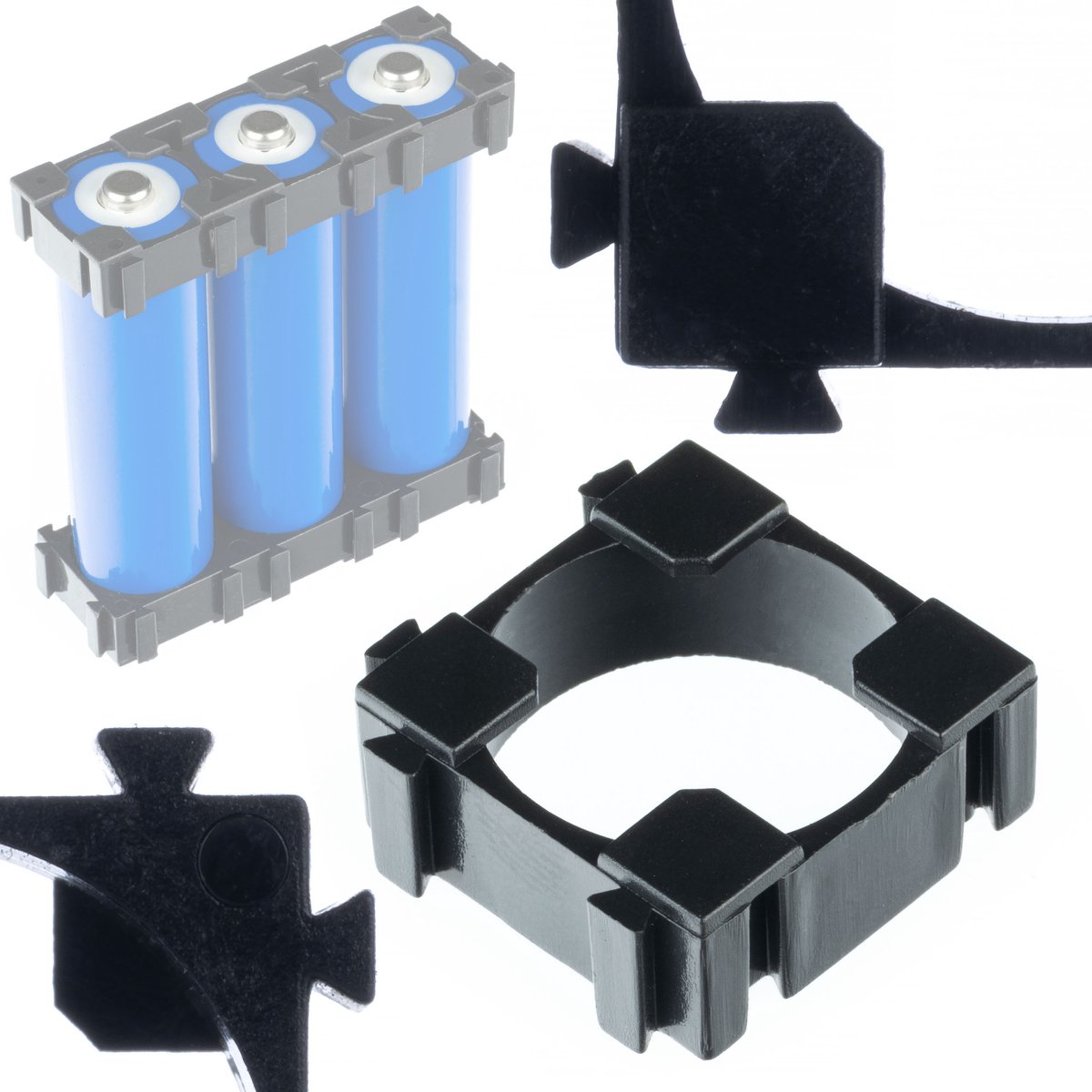Rosfix Behuizing Pak 1x1 - Houder voor 1x 18650 Li-Ion Cel - Materiaal Plastic