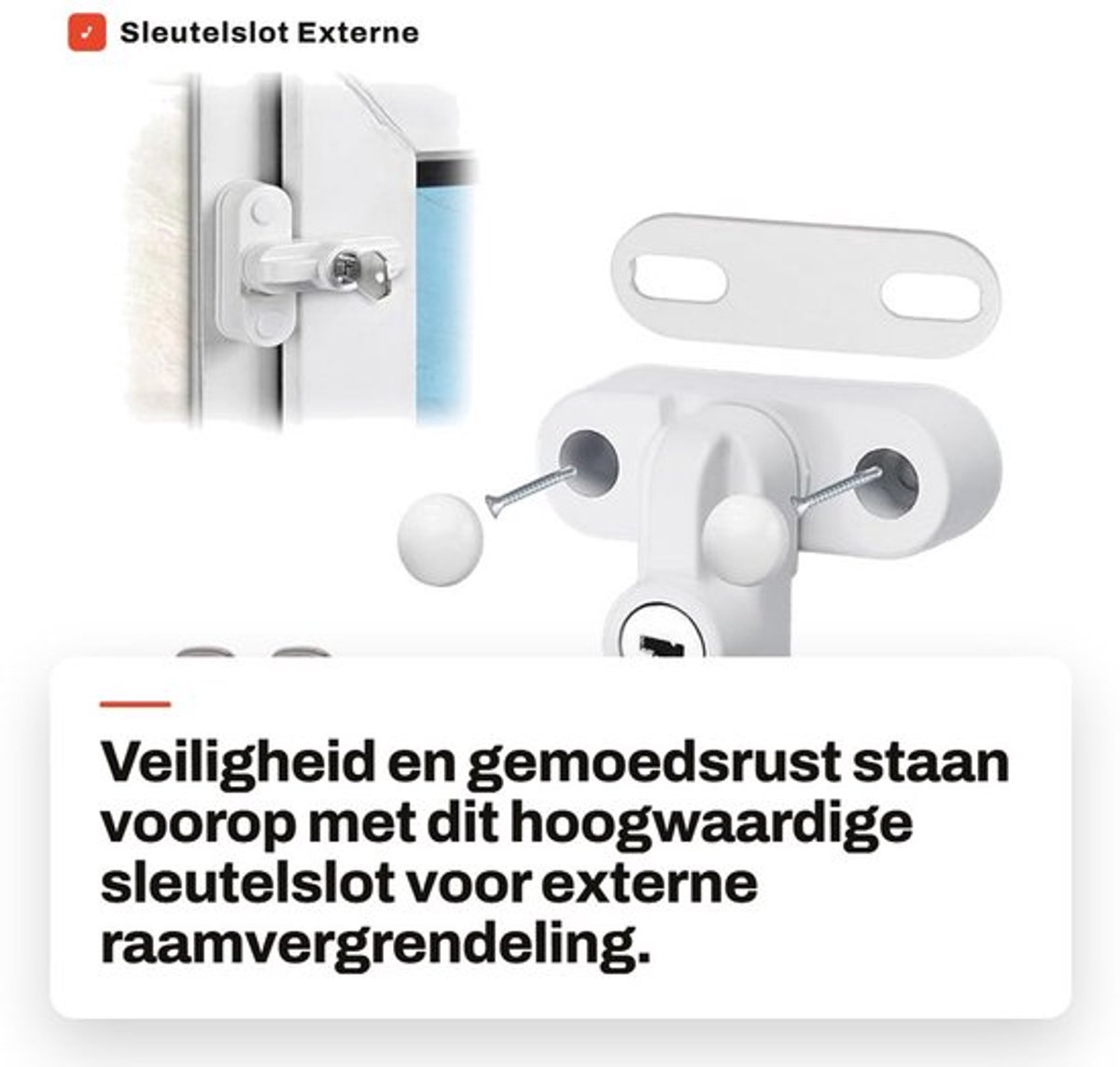 Raamvergrendeling externe - Aluminium - Sleutelslot - Antidiefstal - Raamslot kind - Verhoogde pakking - 2 sleutels