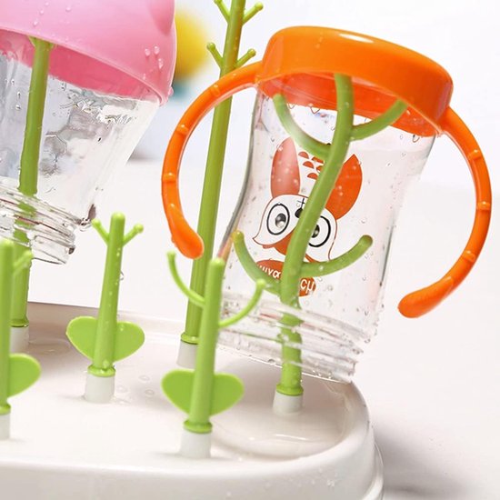 Baby Fles Droger - Fles Droogrek Organizer - Baby Spullen Drogen - Opvouwbaar Ontwerp - N.v.t. - Roze — afbeelding 2