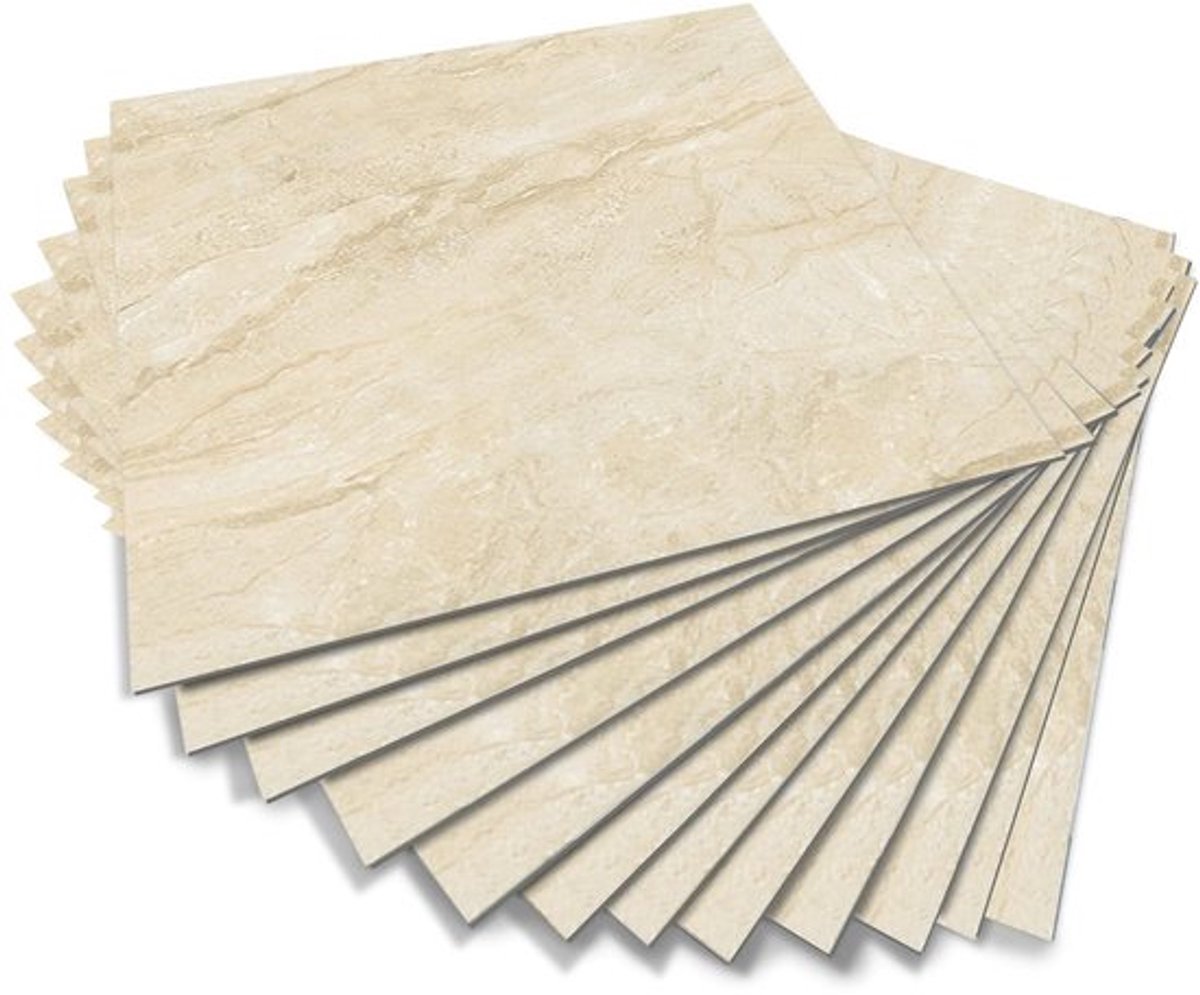 Vloertegels 15 x 15 cm - Zelfklevend - Antislip - Bruin Marmer Effect - Geschikt voor Woonkamer/Keuken/Badkamer - Milieuvriendelijk - Vloerstickers