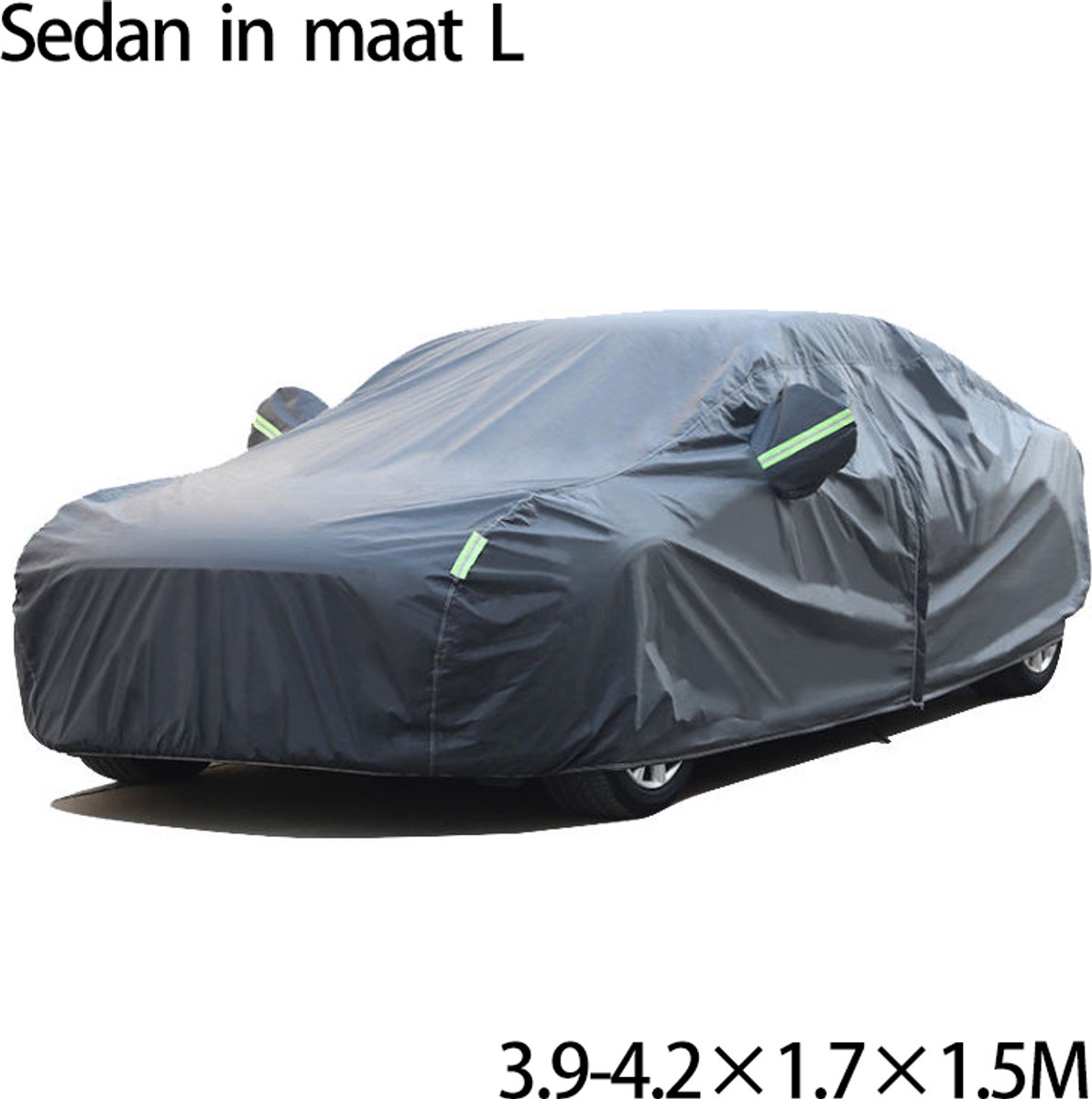 KZQ Universele Auto Car Cover - Waterdicht & UV-Bestendig - Voor Sedan - Maat L (3.9-4.2m) - Zwart