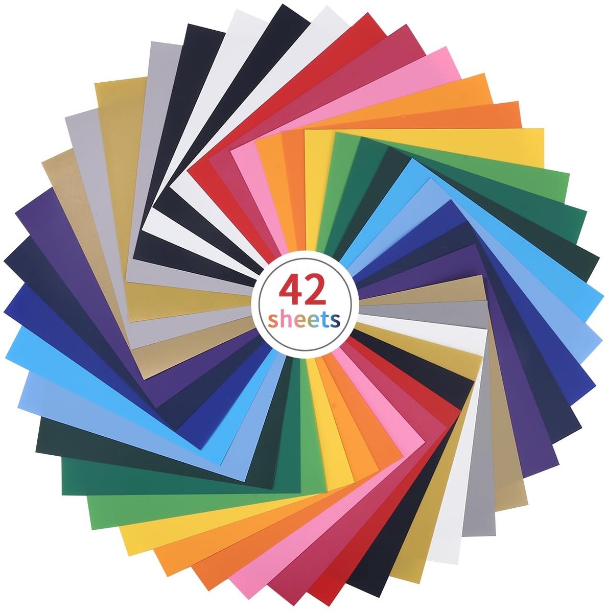 Plotterfolie voor Textiel - Multicolor - 30 x 25 cm - Warmteoverdracht Vinyl - Voor Creatieve Projecten