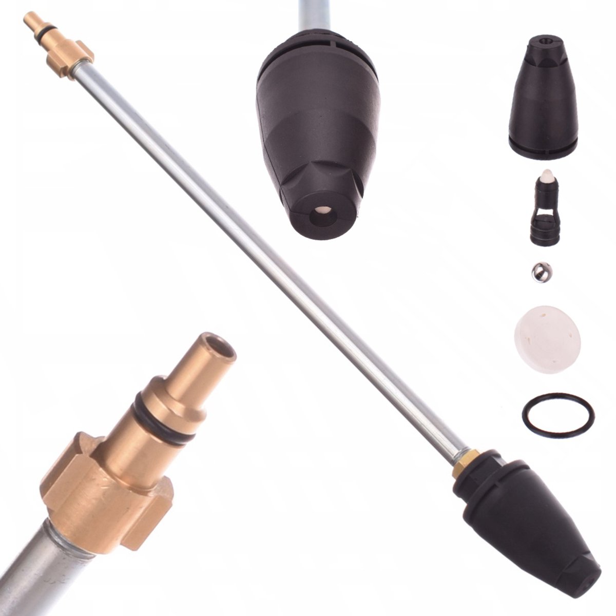 Rosfix Turbospuitmond Rotatie - Ceramische Spuitmond - 160 bar, 8 L/min, 60°C - Geschikt voor Lavor, Parkside