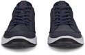 Blauwe Ecco sneakers van nubuck met witte zolen en veters.