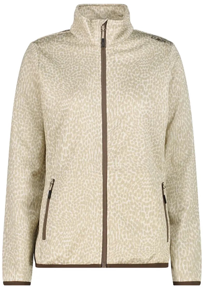 Damesfleece met rits CMP Knit Tech Vaniglia Mel.