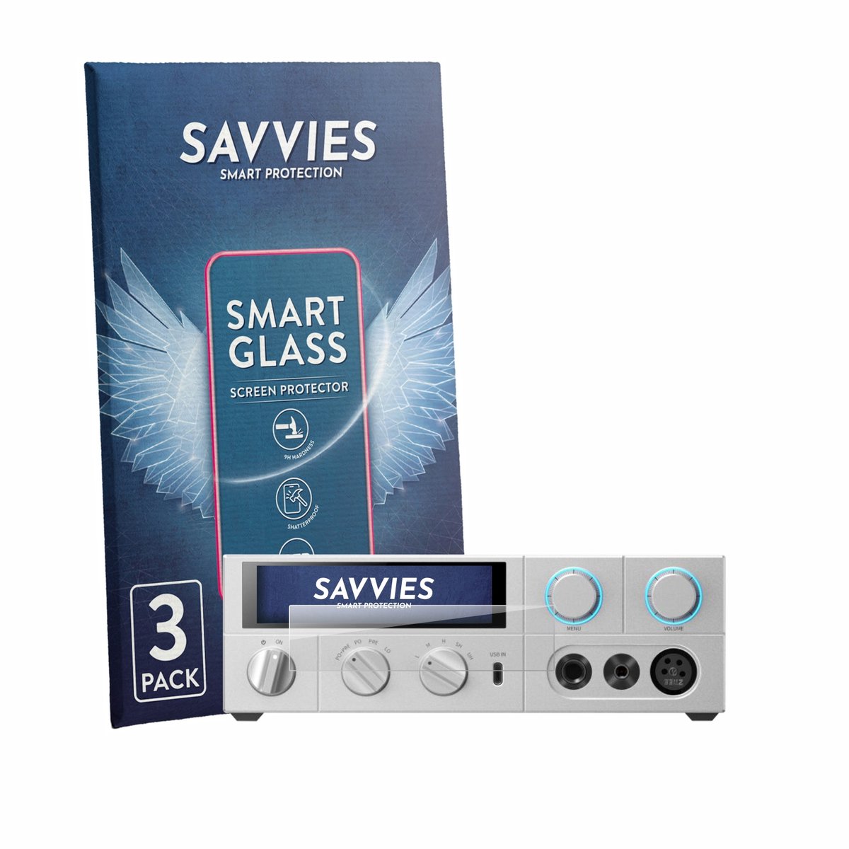 3 Stuks Savvies Screenprotector - geschikt voor FiiO K15 - beschermfolie glas transparant