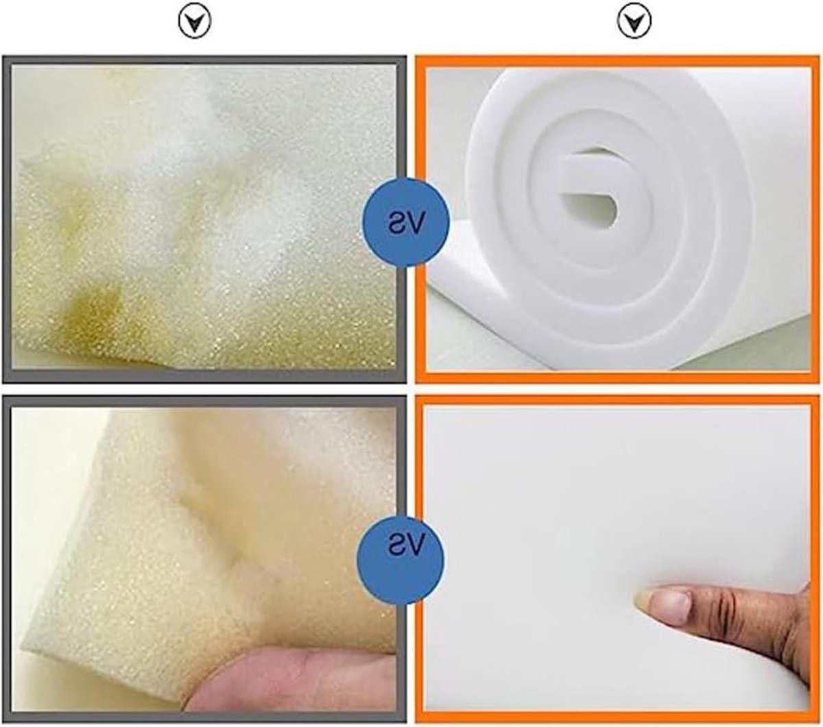 Schuimmatras Hoge Dichtheid - Schuimrubber Kussen - Doe-het-zelf Projecten - Zelf Snijdbaar - 120x50 cm - Wit