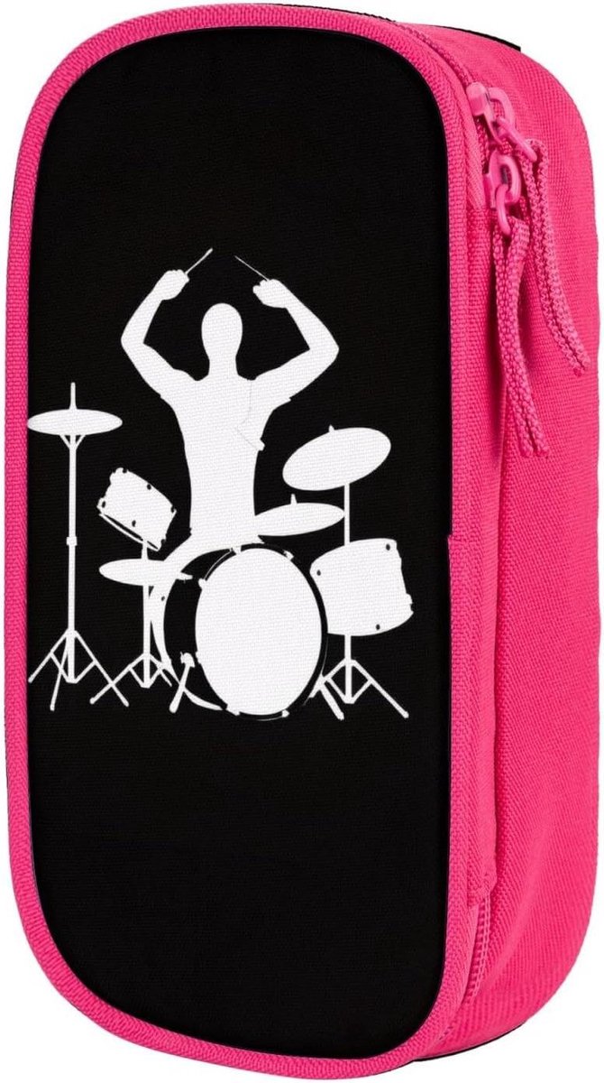Etui met Grote Capaciteit - Pennenzak Pennenbakje - Briefpapier Organiseren - Drummer Ontwerp - 21 x 10.5 x 5 cm