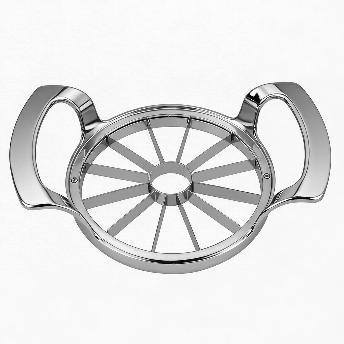 Appelschilmachine - RVS - 12 cm brede opening - Massief roestvrijstalen appelsnijder met 12 messen - Keukengerei voor fruit en groente