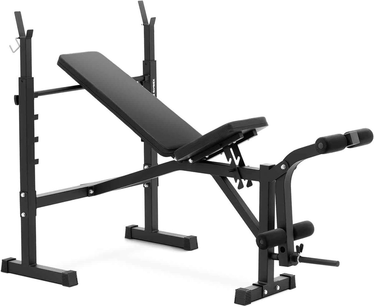Halterbank - Trainingsbank Schuine bank - Kracht training - Verstelbare rugleuning - 100 kg capaciteit - Zwart