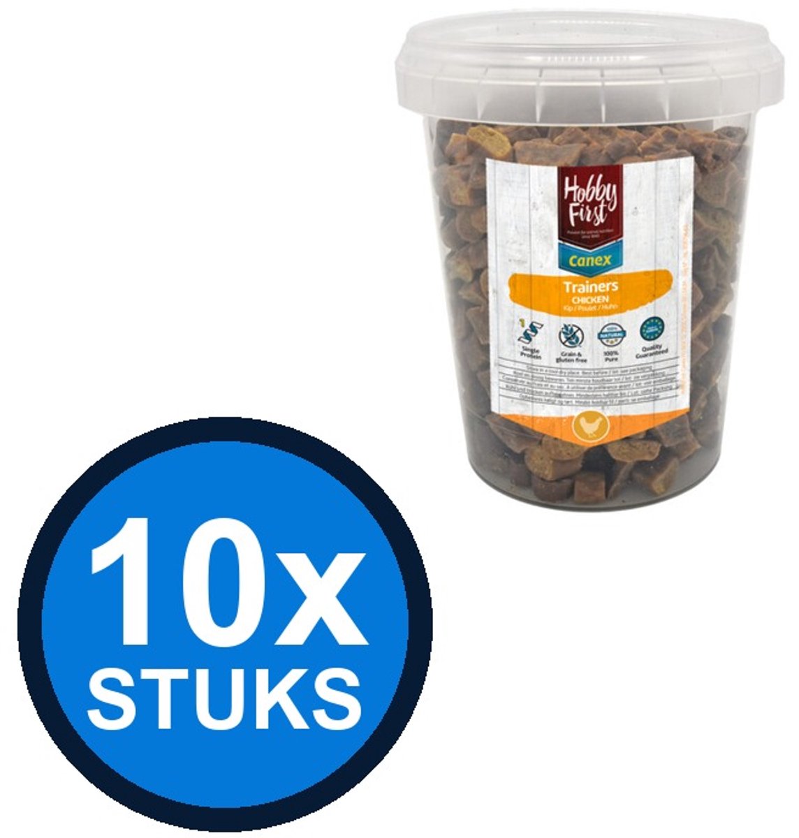 10x Hobby First Canex 100% pure trainers chicken 250gr