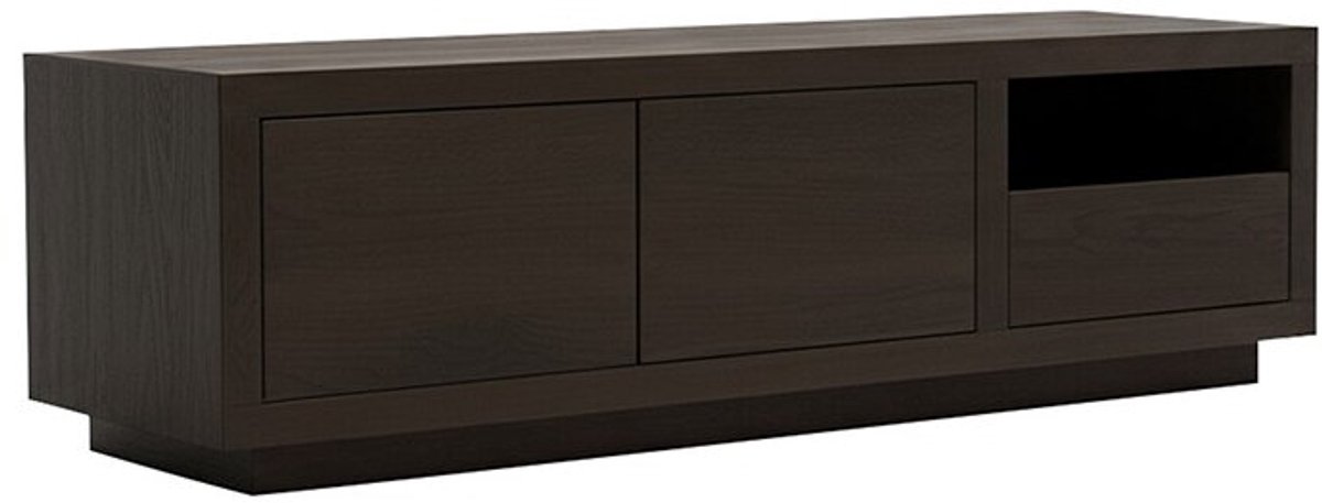 Tv meubel Tampere eikenfineer 150x42x50 cm - Dark Chocolate - bruin
