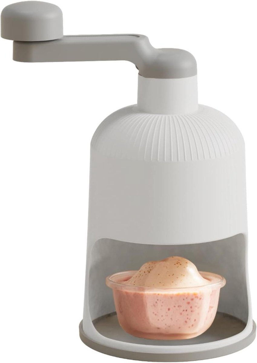 Handmatige IJscrusher - Schaafijsmachine Sneeuwvlokkenmaker - Verfrissende Drankjes Maken - Snel Gelijkmatig Gemalen IJs - 247 Centimeter Diameter - Grijs