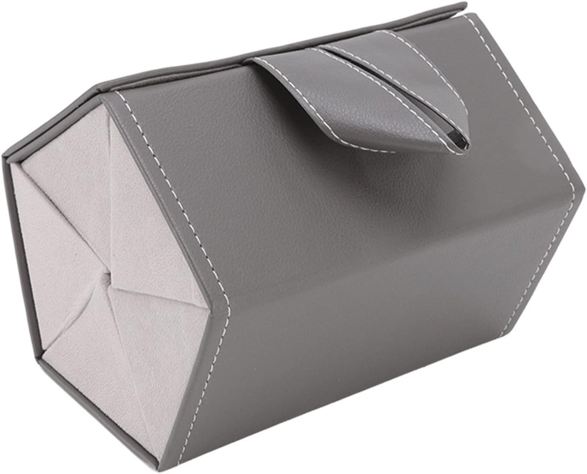 Praktische zonnebril organizer met 5 vakken, draagbare brillenopbergcase voor reizen en dagelijks gebruik, geschikt voor mannen en vrouwen (grijs)