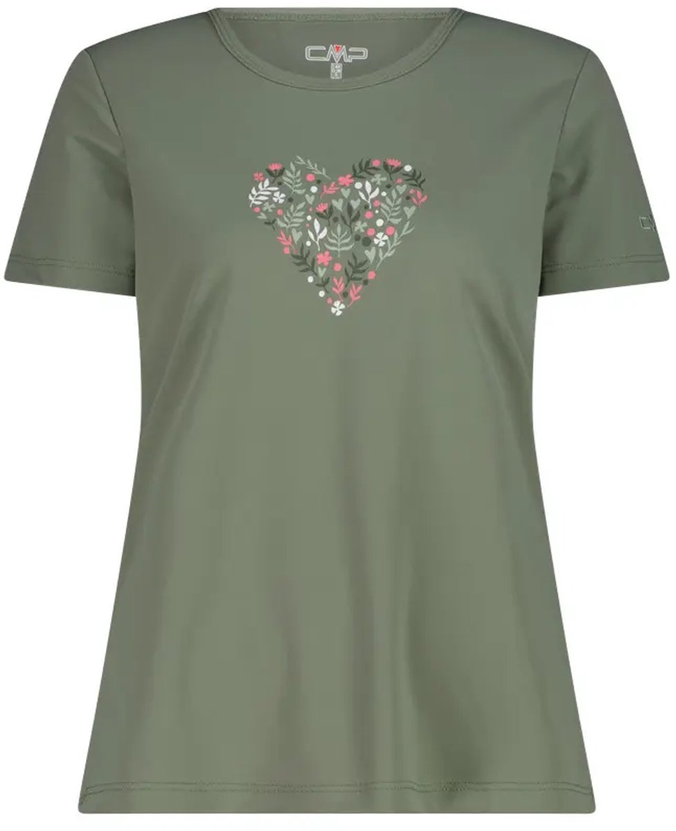 Piqué Shirt Met Gedrukte Print Voor Dames CMP Groen