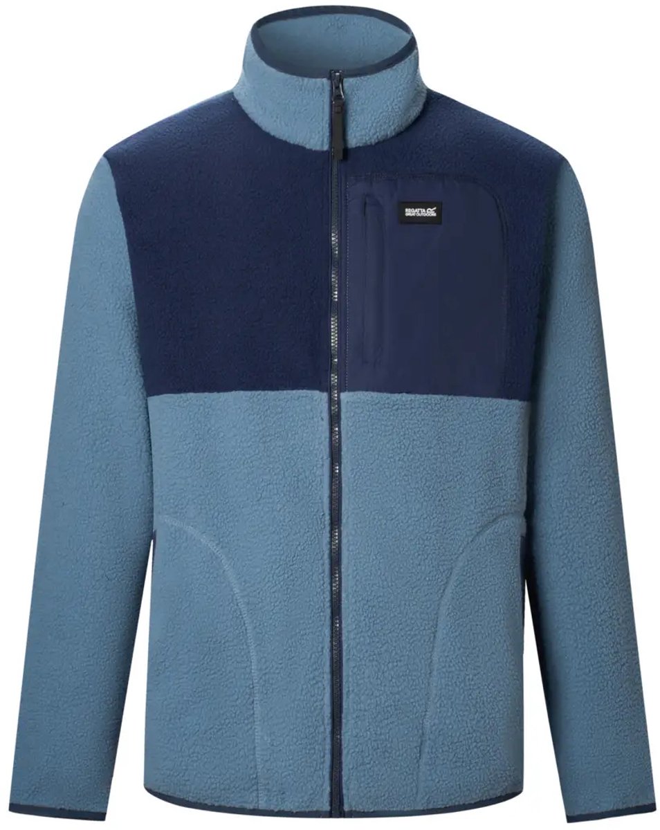 Regatta Frankie Borg Colour Block Fleece Met Volledige Rits Man Marineblauw