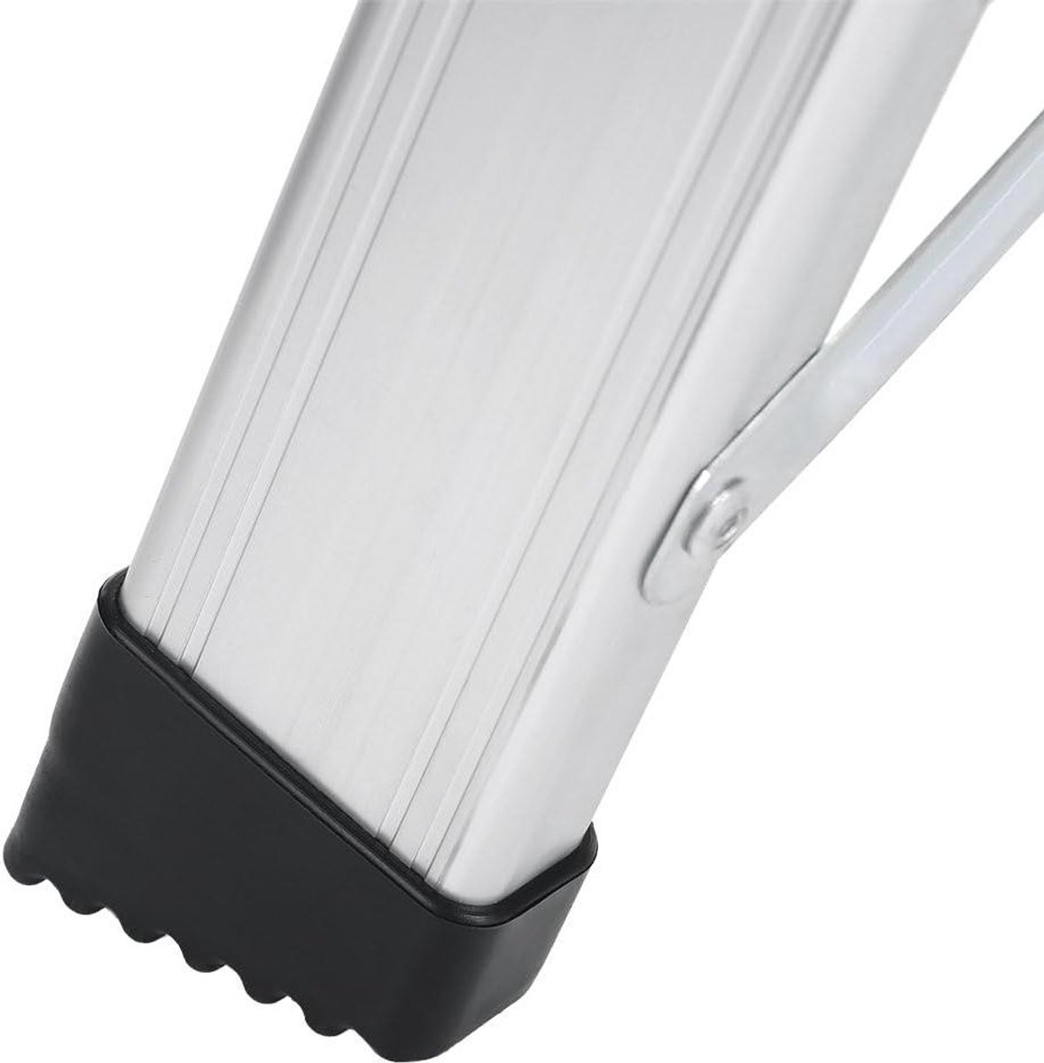 Aluminium Vouwladder - Opstapkrukje - Huishoudelijke Klusjes - Antislip Treden - 2 Treden - Zilver