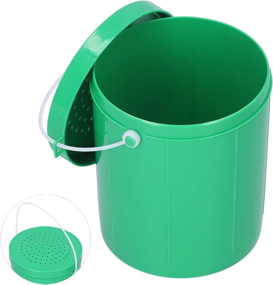 Visemmer - Aascontainer Regenwormen - Aas Vers Houden - Ademend Ontwerp - 12x10x9 cm - Groen