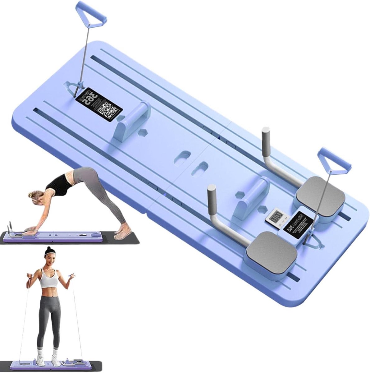 Pilates Bord - Fitness Tool - Core Training - Multifunctioneel - 106x41cm - Orchidee Paars