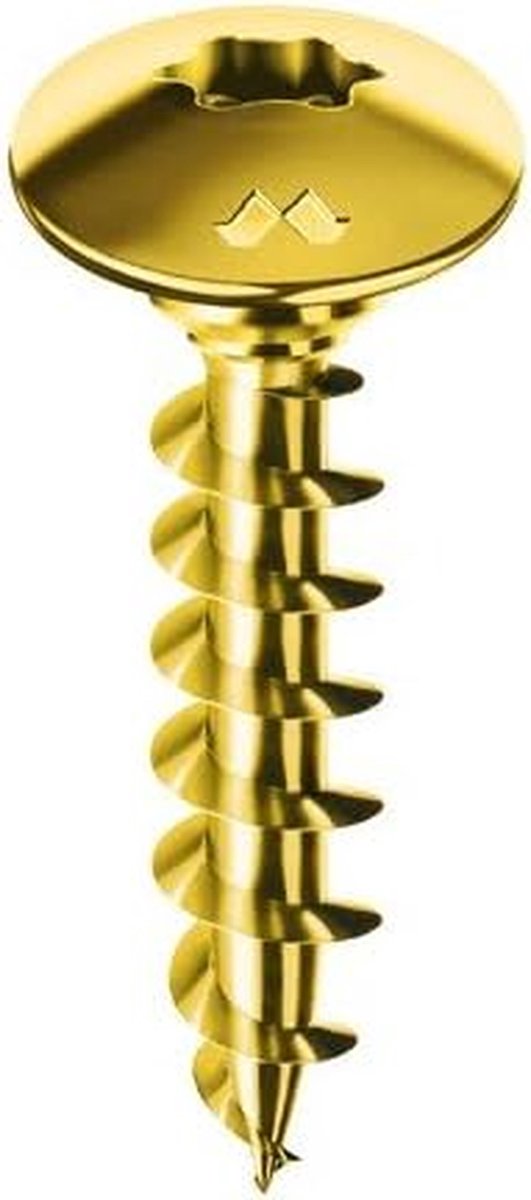 Paneelschroeven - TX schroeven - Hout bevestigen - Met halsband - 6 x 80 mm - Geel