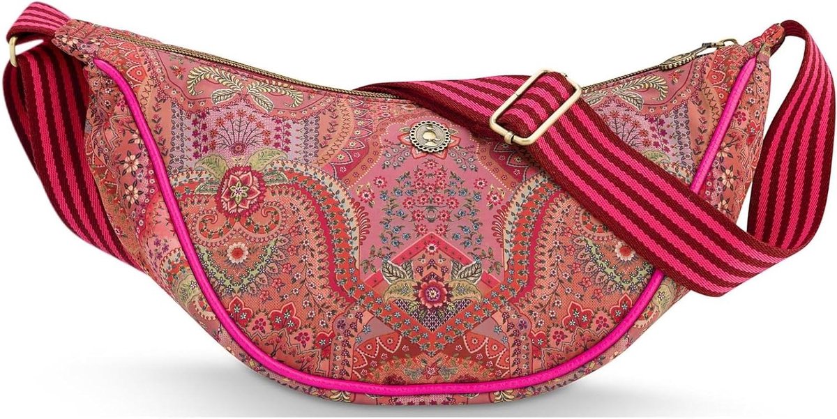 Schoudertas Freya - Crossbody tas Half Moon Bag - Dagelijks gebruik - Bloemrijk ontwerp