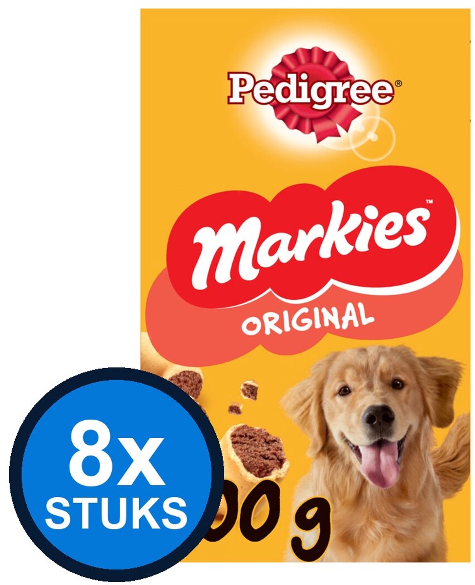 8x Pedigree - Markies Original - Hondenvoer Snacks - 500 g