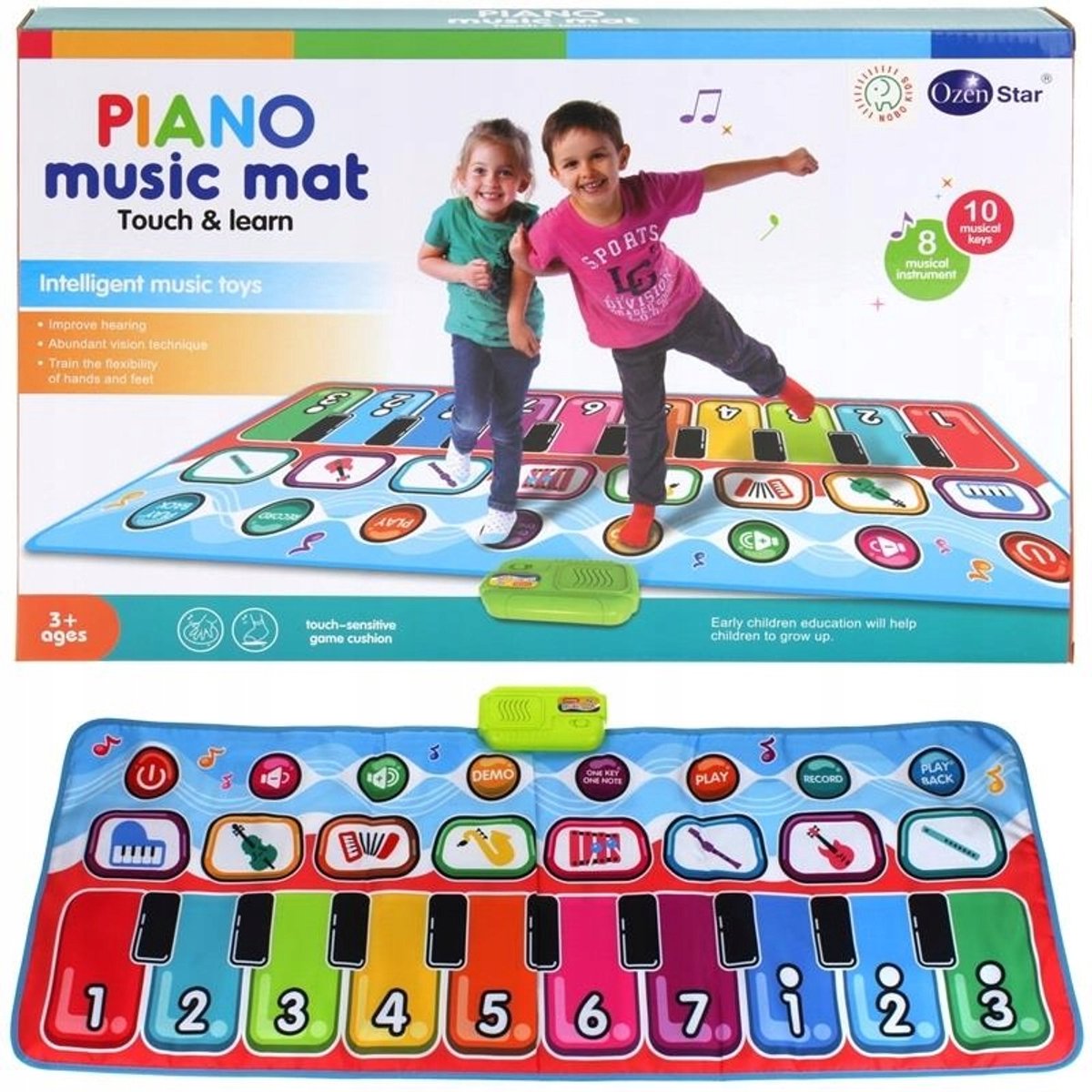Interactieve Muziek Dansmat Pianola voor Kinderen - 130 cm