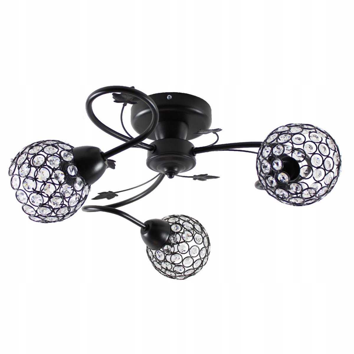 Moderne Zwarte Kristallen Plafondlamp - Stijlvol en Elegant