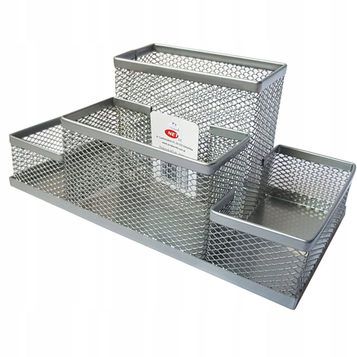 Net 4A Jumbo Bureau Organizer Metaal - Zilver