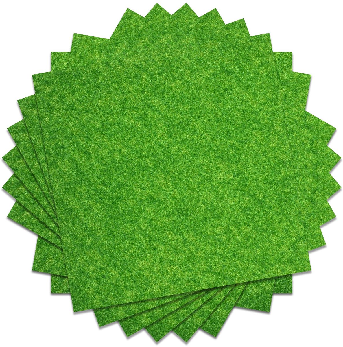 Set van 8 Mini Kunstgras Matten 15x15cm voor Creatieve Decoraties