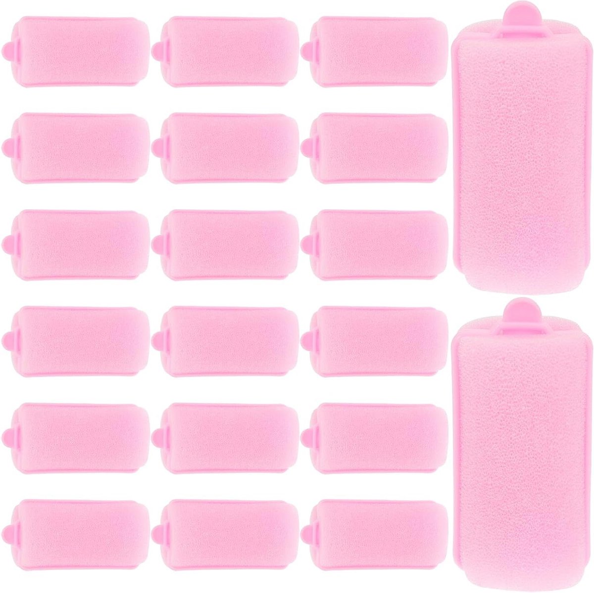 Haarrollers zonder Hitte - Krulspelden Slaapkrullers - Haar Krullen - Comfortabel voor de Nacht - 36 Stuks - Roze