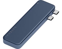 Satechi USB-C Snap hub Macbook Neo 13 – Dubbele USB-C Connectoren – Compact & Draagbaar Ontwerp – HDMI Poort tot 4K@60Hz - Blauw