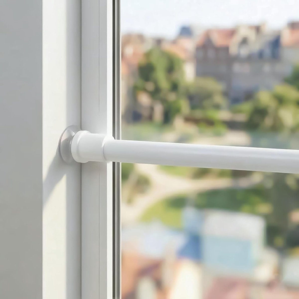 Uitschuifbare Gordijnroedes - Wit - 40-60 cm - Lichte Veerspanstang van Hardstaal - Voor Keuken en Doe-Het-Zelf Projecten
