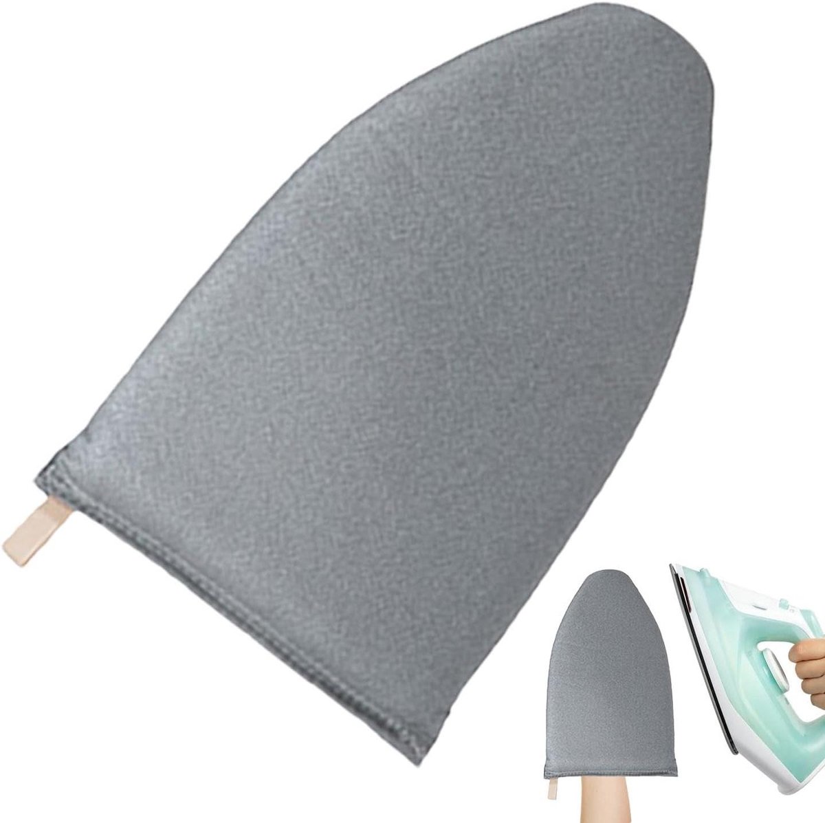 Stoom Strijkplank Handschoen - Strijkhandbeschermer Stoomapparaat - Kleding Stomen - Waterdicht Anti-Stoomontwerp - 24 x 15 x 3 cm - Grijs